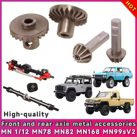 Metal gear front and rear axle assembly for MN82 MN78 MN99sV2 MN168 remote control car upgrade acces