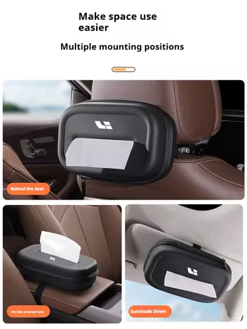 Car Extra-Long & Large tissue box seat backrest Sunshade panel tissue box For LEADING IDEAL One Li A
