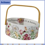 Ceramics Floral Fruit Basket Decorative Porcelain Display Basket