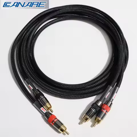Japan new CANARE RCA audio cable 2 RCA to 2 RCA Interconnect wire HIFI Stereo 4N OFC Male to Male Fo