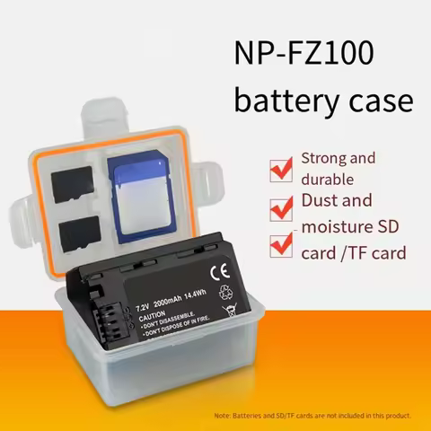 For Sony ILCE-9 A7M3 A7R3 A9 7RM3 Camera NPFZ100 Battery Plastic Holder Case Battery Storage Box Dur