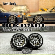 BBS RC R17 and R18 Diecast Rims Size 9.1mm and 9.5mm Scale 1:64 Scale Stance Mini Scale