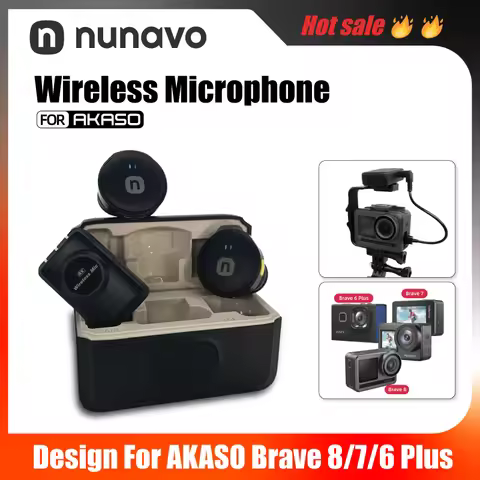 wireless microphone mic cycling motorcycle mic for AKASO Brave 7 /Brave 8/Brave 6 Plus Action Camera