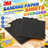 3M Sanding Paper Sheets Liha Abrasive Sandpaper for Woodworking ( 60, 80, 100, 120