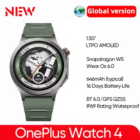 World Premiere OnePlus Watch 4 Global Version Smart Watch Snapdragon W5 Up to 16 Days of Battery Lif