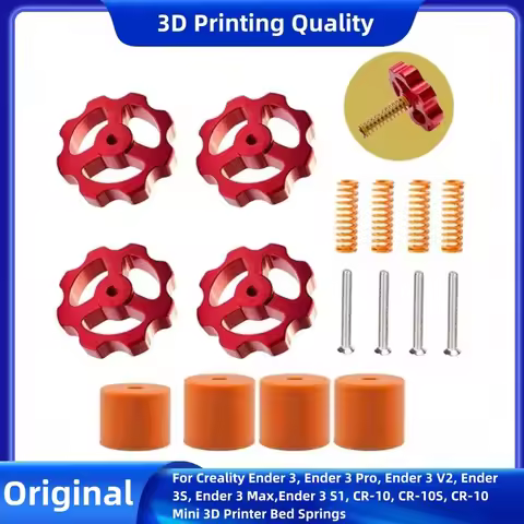 4PCS 3D Printer Hot Bed Leveling Nuts Kits, Rplacement Parts for Ender 3 / Ender 3 Pro/Ender 3 V2 / 