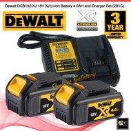 DEWALT DCB182-XJ 18V XR Li-Ion Battery ( 4.0AH ) & DCB112-B1 10.8V-18V Multi Voltage XR Li-ion Charg