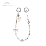 LEEU DESIGN สร้อยคอโทรศัพท์มือถือแบบโซ่สั้นหรูหราสำหรับผู้หญิง พร้อมเคสโทรศัพท์มือถือ โซ่แขน โซ่โทรศ