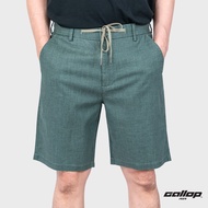 GALLOP : Mens wear LINEN SHORTS กางเกงขาสั้นผ้าลินิน รุ่น GS9022 สี Olive Green - เขียว / ราคาปรกติ 