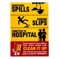 CLEAN IT UP SIGN/SIGNAGE | 210mm x 297mm | WARNING SIGN, BEWARE SIGN, NOTICE SIGN & INSTRUCTION SIGN