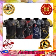 TSHIRT ASKAR TENTERA BAJU TAKTIKAL SUBLIMATION JERSEY INNER GLOCK TTS GAGAH SETIA NEVER SURRENDER PO