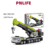 PNLIFE Blocks 705101(228 Pieces) Mini Engineering Vehicle ZOOMLION Sembo Co-branded IP Building Block City Construction Crane
