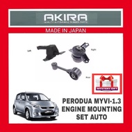 MYVI 1.0 / 1.3 AUTO ( 05-2010 )ENGINE MOUNTING SET AKIRA JAPAN AUTO SUITABLE PERODUA MYVI WARANTY 6 