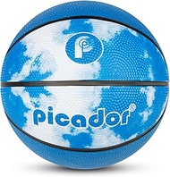 PP PICADOR Size 3 Basketball, Kids Toddler Basketball for Girls Boys 3-5 6-7, Mini Rubber Blue Baske