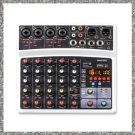 (GJFZ) Portable 6 Channel Audio Mixer Mixing Console USB Interface Sound Card with 99- 48V Phantom P