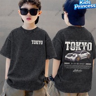 COD 2026 New Products Loose Fit Round Neck Children's shirt kids Distressed t-shirt Cotton Boys Clot