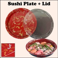 Sushi Plate Yee Sang Tray Sushi Box Tray with Lids Yu Sang Sushi Platter Red OK4 OK5 Red Yinyu 捞生盘 寿