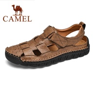 CAMEL_ Men Sandals Summer Comfort Casual Lightweight Leather Shoes For Men