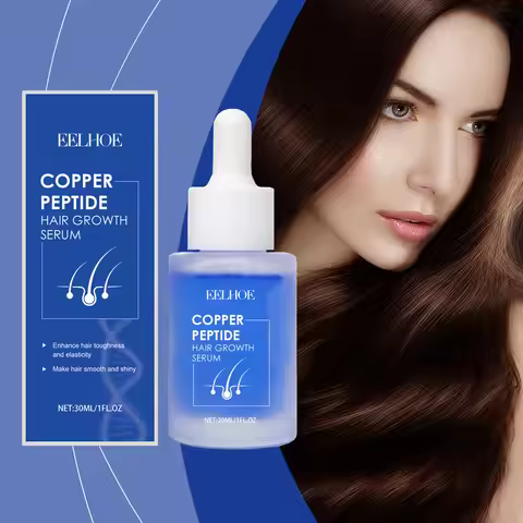 EELHOE Blue Copper Peptide Serum for Hair Growth Treatments for Damaged Hair Strengthening Products 