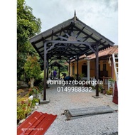 bina gazebo pergola laman - garaj atau perking kereta