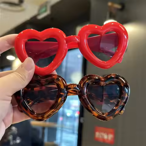 New Kids Sunglasses Baby Sunglasses Chubby Bread Heart-Shaped Sunglasses Adorable and Cool Stylish P
