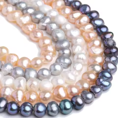 6-7mm Natural Fresh Water Pearl Irregular Shape Beads For Jewelry Making DIY Handmade Elegant Party 