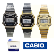 CASlO กันน้ำ นาฬิกาข้อมือผู้หญิง นาฬิกาCasio หน้าปัดเล็กๆ นาฬิกาผู้หญิง นาฬืกาcasio สายเหล็ก สีทอง ด