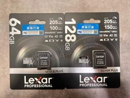 【全新行貨 門市現貨】 Lexar Professional Silver Plus UHS-I microSDXC 記憶卡 128GB [R:205 W:150] / Lexar Professio