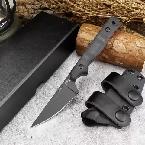 High Hardness Straight Knife Made Durable 8Cr13Mov Steel Essential Jungle Adventure Self-defense Pra