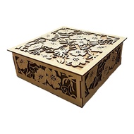 Floral Wooden Gift Box | Kotak Kayu Hadiah DIY | Laser Cut Packaging | HL Makes FB25-07