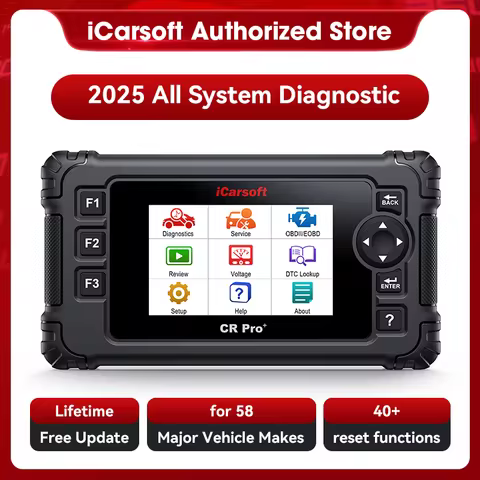 iCarsoft CR Pro+ 2025 All System Diagnostic Bidirectional Scan Tool for All Brand Cars, ECU Coding+ 