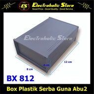 Box Plastik Abu-Abu 12 x 8 x 4 cm Boks Plastic 120x80x40 mm