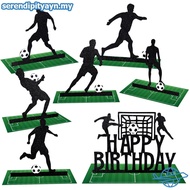 SE 13 Pcs Soccer Party Table Decorations Soccer Table Centerpieces Paper Soccer Player Silhouette Bi