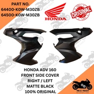 Honda ADV 160 front side cover legshield kiri kanan matte black 100% original 64400-K0W-M30ZB / 6450