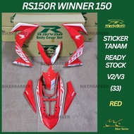 [READY STOCK] COVERSET/BODYSET HONDA RS150/RS150R V2 WINNER 150 (33) RED