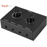 4 Port Audio Switch, 3.5mm Audio Switcher, Stereo AUX Audio Selector, 4 Input 1Output/1Input 4 Outpu