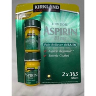From USA - Kirkland Aspirin 81mg low dose 365 tablets per bottle