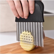 Potato Cutter Chip French Fry Maker Stainless Steel Wavy Knife French Fries Chopper kitchen Knife Ch