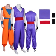 Goku Cosplay Doragon Anime Son Gohan Costume Men Jumpsuit Belt Outfits Halloween Carnival  Disguise Suit Clothes