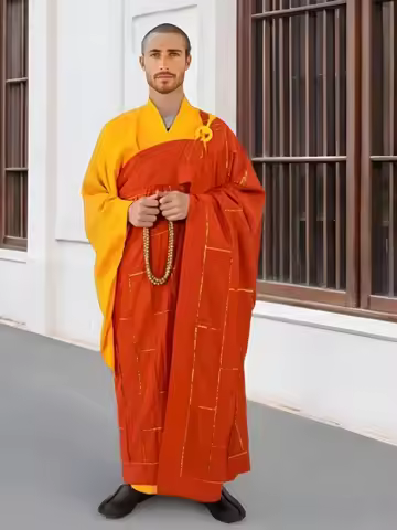 BUDDHIST MONK ROBE 2025 Ceremonial Zen Cassock Ritual Use Monk Attire Buddha Jiasha Monastic Meditat