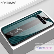 Ốp Kính Cường Lực Chống Sốc Thời Trang Cao Cấp Hình Rồng Và Hươu Dành Cho Samsung Galaxy S10 S10 Plu