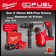 Milwaukee M18 Gen II 26mm SDS-Plus Rotary Hammer / FHX / Cordless Concrete Drilling &amp; Demolition