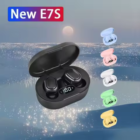 E7S TWS Bluetooth Earphones Wireless Headphones Noise Reduction HiFi Stereo Earbuds Touch Control He