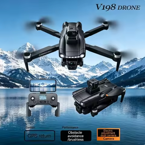 Original V198 GPS Mini Foldable Drone 8K Camera 5G FPV Brushless Optical Flow Laser Obstacle Avoidan