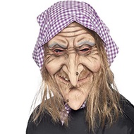 Halloween Headgear Little Red Riding Hood Witch Mask Funny Horror Wife Latex Witch Hat Mask