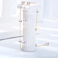 18K Gold Necklace Natural Gypsophila Pearl au Necklace All-Match Pearl Wholesale Clavicle Chain Ladi