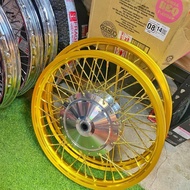 SET RIM ALLOY EGO , NOUVO S, AVANTAZ, SOLARIZ, EGO LC SIZE RIM 17 x 1.40 DEPAN BELAKANG SIAP STRING 