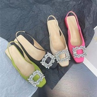 Rhinestone Low Heels Fashionable Thick Heels Women