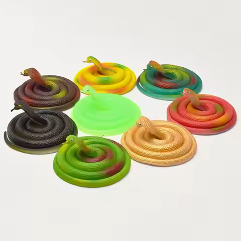 80cm Artificial Snake 3D Eyes Fake Snake Funny Tricky Halloween Decoration Rubber Snake Prank High S