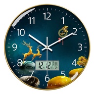 Chinese Style Modern LED Wall Clock Calendar Clock Silent Clock Wall Wall Clock